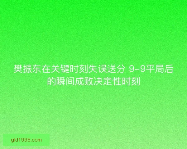 樊振东在关键时刻失误送分 9-9平局后的瞬间成败决定性时刻