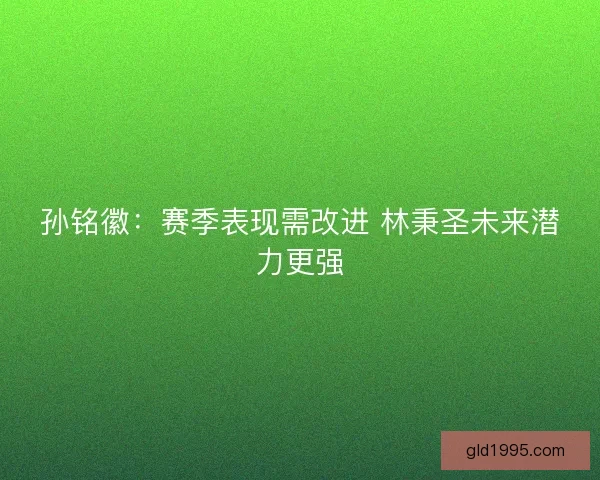 孙铭徽：赛季表现需改进 林秉圣未来潜力更强